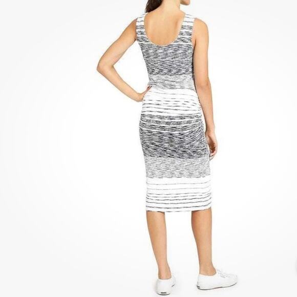 ATHLETA Comeback Striped Ombre Space Dye Ruched Knit Midi Dress Size XS - Picture 10 of 11